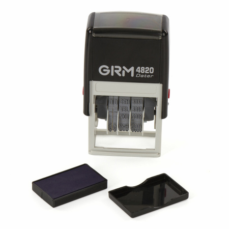 Датер-мини месяц буквами, оттиск 22х4 мм синий, GRM 4820, 124361131 - Датеры