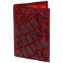 Обложка для паспорта натуральная кожа Croc, "PASSPORT", красная, BRAUBERG, 237180 - Обложки для паспорта