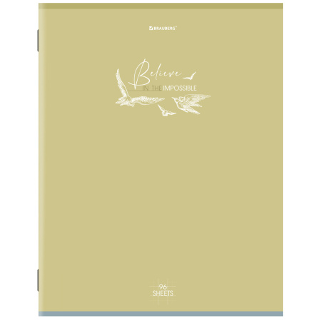 Тетради КОМПЛЕКТ 3 шт. А4, 96 л., BRAUBERG скоба, клетка, глянцевый лак, "Pastel", 404388 - Тетради формата А4