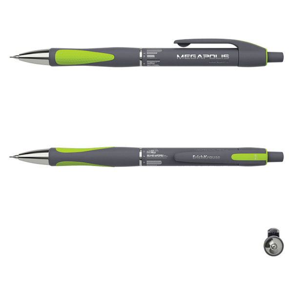 Карандаш механический 0,5 мм, ERICH KRAUSE "Megapolis Concept", корпус черный, 20340 - Карандаши механические