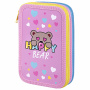 Пенал ПИФАГОР, 3 отделения, ламинированный картон, 19х11 см, "Bear Hugs", 271544 - Пеналы каркасные