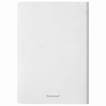 Тетрадь 48 л. в точку обложка кожзам SoftTouch, сшивка, A5 (147х210мм), БЕЛЫЙ, BRAUBERG RAINBOW, 403884 - Тетради 40-48 листов
