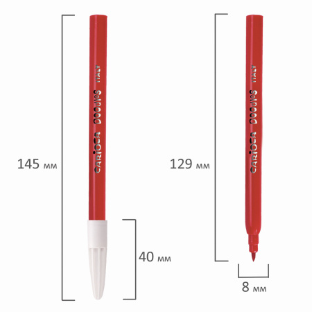 Фломастеры CARIOCA (Италия) "Doodles", 24 цвета, суперсмываемые, 42315 - Фломастеры классические