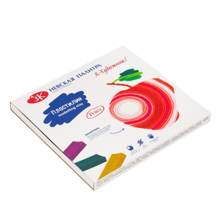 Я - Художник! Набор пластилина детского классического со стеком, 480 г, 24 цвета