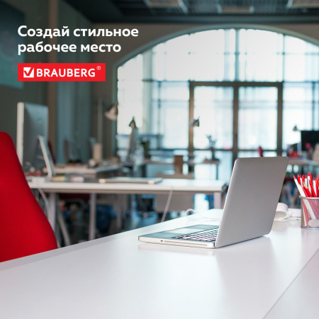 Коврик-подкладка настольный 500х1200 мм, прозрачный матовый, 1,2 мм, BRAUBERG, 237374 - Коврики настольные