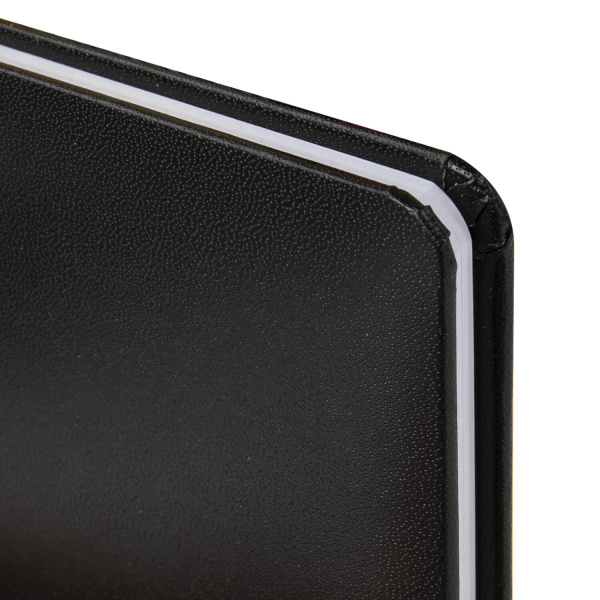 Еженедельник датированный 2024 МАЛЫЙ ФОРМАТ 95х155 мм А6, BRAUBERG "Select", балакрон, черный, 115048 - Еженедельники