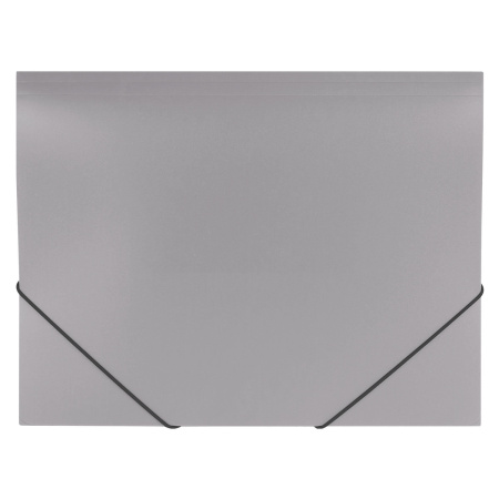 Папка на резинках BRAUBERG "Office", серая, до 300 листов, 500 мкм, 228079 - Папки на резинках пластиковые