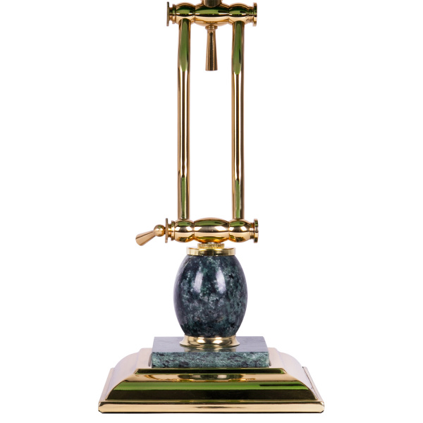 Светильник настольный из мрамора GALANT, основание - зеленый мрамор с золотистой отделкой, 231488 - Настольные наборы и аксессуары из мрамора