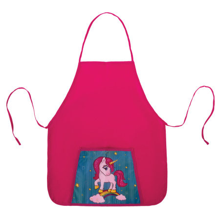 Набор для уроков труда ЮНЛАНДИЯ, клеенка ПВХ, фартук с нарукавниками, "Neon unicorn", 270197 - Аксессуары для рисования