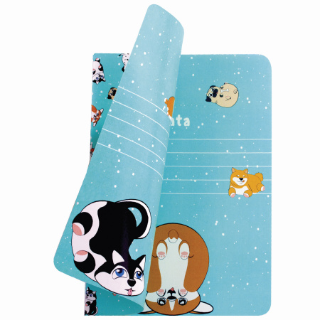 Тетрадь 40 л. в клетку обложка SoftTouch, бежевая бумага 70 г/м2, сшивка, А5 (147х210 мм), ЩЕНОЧКИ, BRAUBERG, 403777 - Тетради 40-48 листов