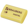 Ластик BRAUBERG "Pastel", 37х24х11мм, ассорти пастельных цветов, экологичный ПВХ, 229582 - Ластики классические