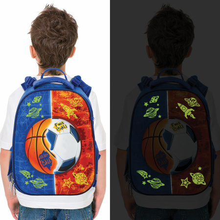 Наклейки флуоресцентные "Космос", светятся в темноте, 44 штуки, ассорти, 14х21 см, ЮНЛАНДИЯ, 662694 - Наклейки