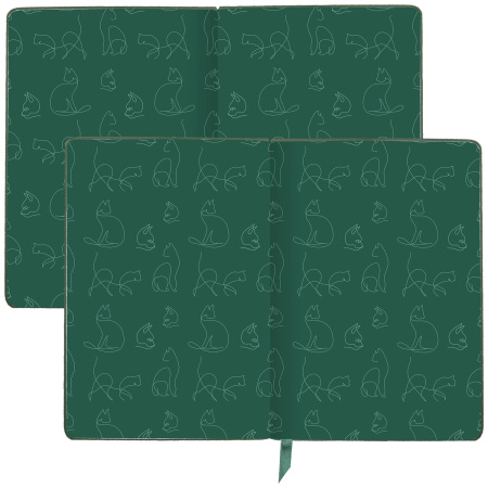 Ежедневник недатированный B6 (127х186 мм), BRAUBERG VISTA, под кожу, гибкий, срез фольга, 136 л., "Thickets", 112115 - Ежедневники с покрытием "под кожу и ткань"