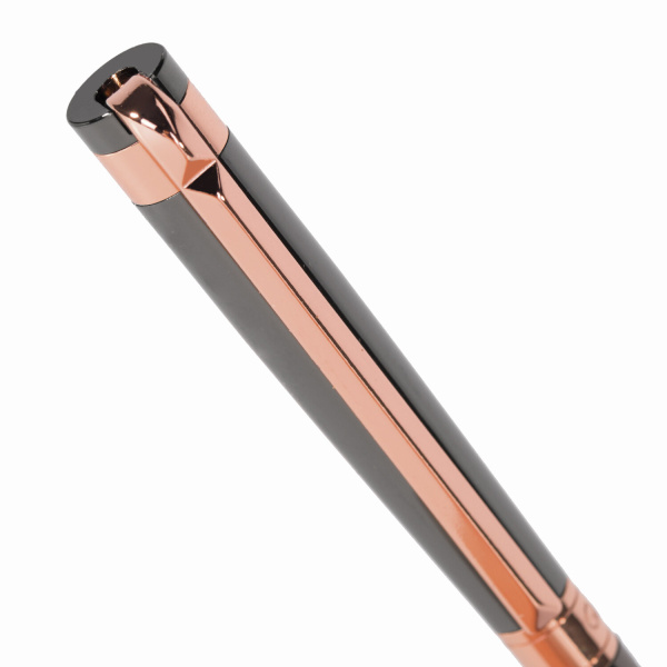 Ручка подарочная шариковая GALANT "Vitznau", корпус серый, золотистые детали, пишущий узел 0,7 мм, синяя, 141664 - Ручки шариковые подарочные