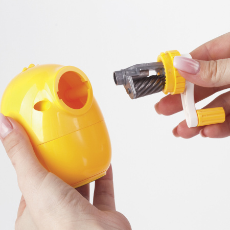 Точилка механическая ПИФАГОР "Цыпа", + ручная точилка, корпус ассорти, 228485 - Точилки механические