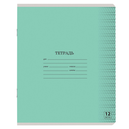 Тетрадь 12 л. ЮНЛАНДИЯ КЛАССИЧЕСКАЯ, частая косая линия, обложка картон, АССОРТИ 5 видов, 105650 - Тетради 12-24 листов