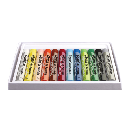 Пастель масляная художественная PENTEL &quot;Oil Pastels&quot;, 12 цветов, круглое сечение, картонная упаковка, PHN4-12 - Пастель художественная в наборах