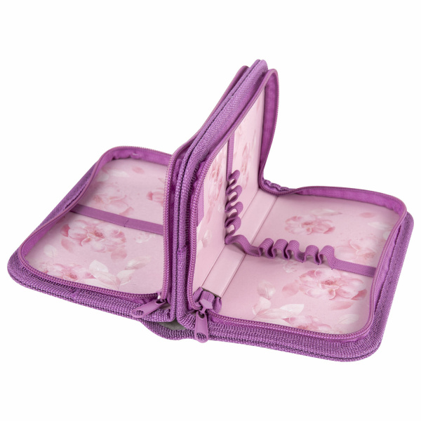 Пенал ЮНЛАНДИЯ, 2 отделения, полиэстер, 19х11 см, "Ballet", 271024 - Пеналы каркасные