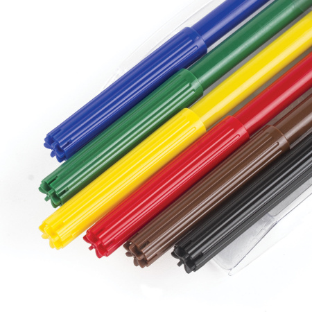 Фломастеры BRAUBERG "АКАДЕМИЯ", 6 цветов, вентилируемый колпачок, ПВХ упаковка, 151409 - Фломастеры классические