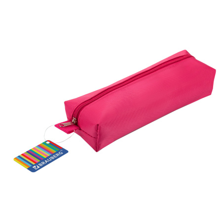 Пенал-косметичка BRAUBERG, ассорти 5 цветов, "Радуга", 20х6х4 см, дисплей, 223267 - Пеналы мягкие