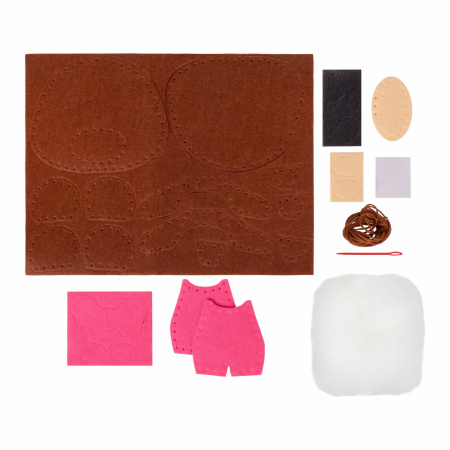 Набор для шитья игрушки из фетра "Медвежонок", ЮНЛАНДИЯ, 664492 - Наборы для рукоделия