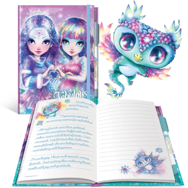 Серия: Iceana. Блокнот в жестком переплете, на резинке, с гелевой ручкой в комплекте - Блокноты и записные книжки