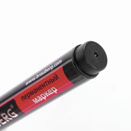 Маркер перманентный BRAUBERG "Contract", ЧЕРНЫЙ, скошенный наконечник, 1-5 мм, 150469 - Маркеры перманентные