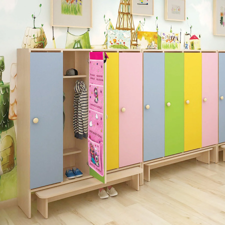 Кармашки-органайзер в шкафчик для детского сада ЮНЛАНДИЯ, увеличенный размер, 26х80 см, "Best friends", 27107, 271072 - Кармашки в шкафчик для детского сада