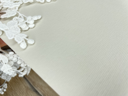 Дизайнерская бумага с текстурой "микровельвет" цвет жемчуг, плотность 280 гр., размер 35*50 см - Дизайнерская бумага