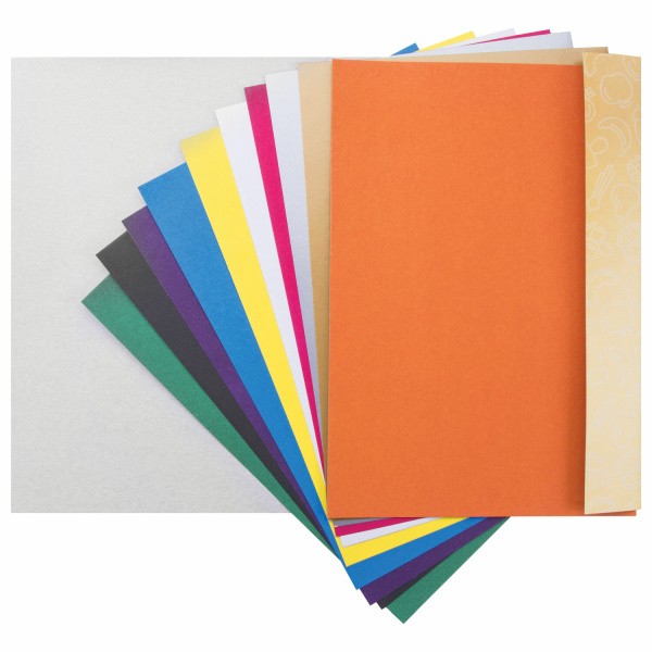 Картон цветной А4 немелованный (матовый), ВОЛШЕБНЫЙ, 10 листов 10 цветов, в папке, ПИФАГОР, 200х290 мм, "Мышонок", 129913 - Цветной и белый картон