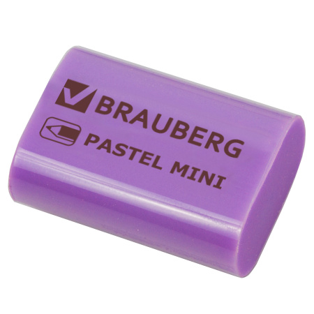 Ластик BRAUBERG "Pastel Mini", 27х18х10 мм, ассорти пастельных цветов, экологичный ПВХ, 229581 - Ластики классические