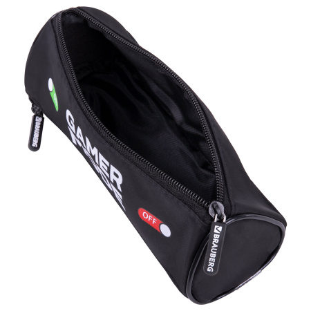 Пенал BRAUBERG, 3 отделения, нейлон, 21х7х7 см, "Gamer", 270841 - Пеналы мягкие