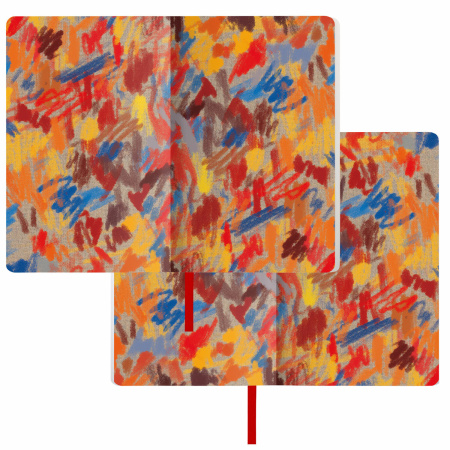 Ежедневник недатированный А5 (138х213 мм), BRAUBERG VISTA, под кожу, гибкий, 136 л., "Edvard Munch", 111984 - Ежедневники с покрытием "под кожу и ткань"