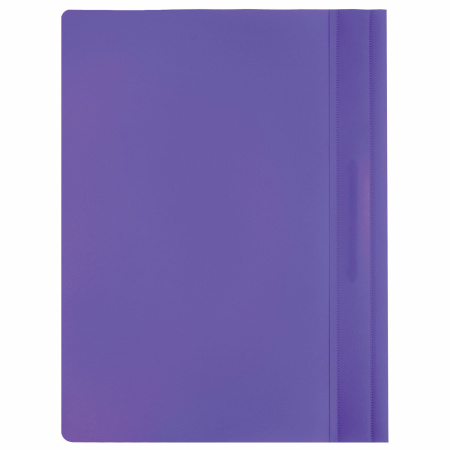 Скоросшиватель пластиковый BRAUBERG, А4, 130/180 мкм, фиолетовый, 220388 - Папки-скоросшиватели мягкие