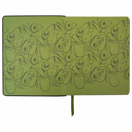 Тетрадь А5 (168х208 мм), 80 л., сшивка, клетка, под кожу, бумага 70 г/м2, фольга, BRAUBERG VISTA, "Avocado", 403919 - Тетради более 60 листов