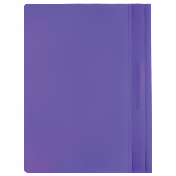 Скоросшиватель пластиковый BRAUBERG, А4, 130/180 мкм, фиолетовый, 220388 - Папки-скоросшиватели мягкие