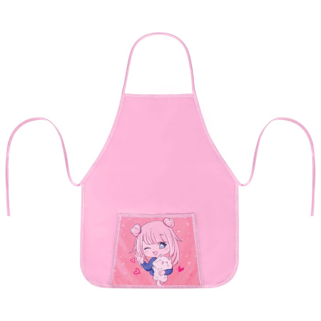 Набор для уроков труда ЮНЛАНДИЯ, клеенка ПВХ, накидка фартук с нарукавниками, "Anime pals", 272365 - Аксессуары для рисования