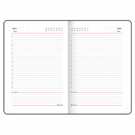 Ежедневник недатированный А5 (138х213 мм), BRAUBERG VISTA, под кожу, гибкий, 136 л., "Old New York", 111991 - Ежедневники с покрытием "под кожу и ткань"