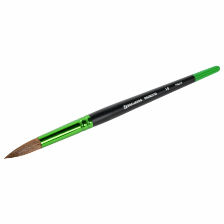 Кисть из ворса пони № 10, BRAUBERG PREMIUM, 200989 - Кисти для рисования