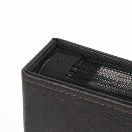 Фотоальбом BRAUBERG на 200 фото 10х15 см, под фактурную кожу, индивидуальный бокс, тёмно-коричневый, 391116 - Фотоальбомы