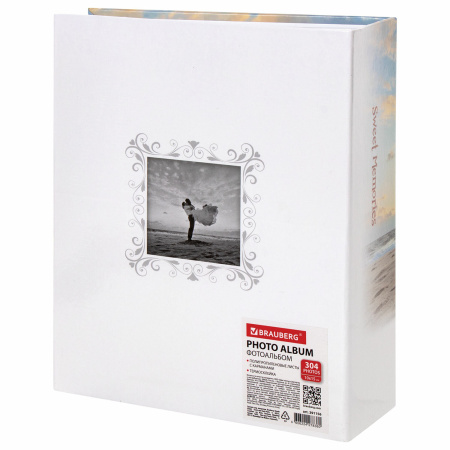 Фотоальбом BRAUBERG "Влюбленные у моря" на 304 фото 10х15см, твердая обложка, термосклейка, 391156 - Фотоальбомы