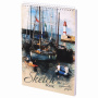 Скетчбук, рисовальная бумага 300 г/м2, 195х300 мм, 20 л., гребень, SoftTouch, брайль, "У причала", 97330 - Альбомы, скетчбуки и бумага для графики и эскизов
