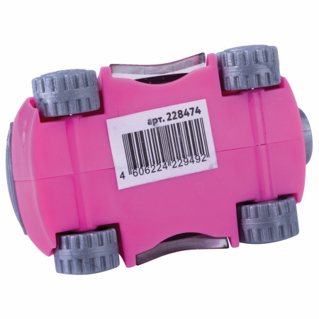 Точилка ЮНЛАНДИЯ "Машинка Юнландика", с контейнером, пластиковая, корпус ассорти, 228474 - Точилки ручные