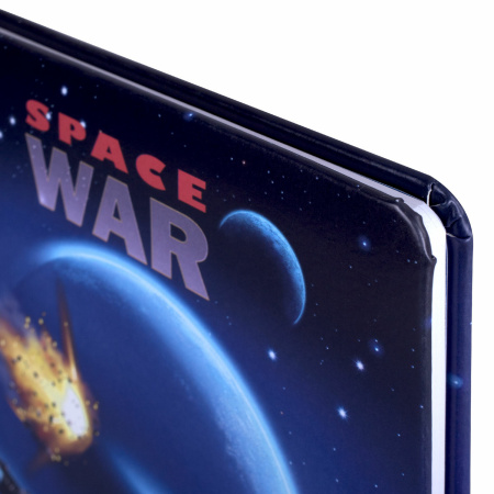 Дневник 1-4 класс 48 л., кожзам (твердая с поролоном), печать, наклейки, ЮНЛАНДИЯ, "Space War", 106185 - Дневники для младших классов