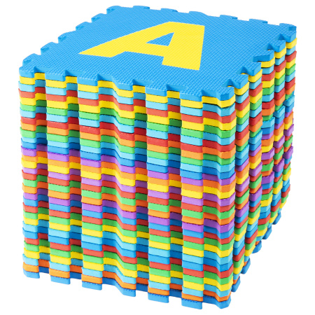 Коврик-пазл напольный 2,4х1,2 м, мягкий, "Алфавит", 32 элемента 30х30 см, толщина 1 см, ЮНЛАНДИЯ, 664657 - Игрушки развивающие