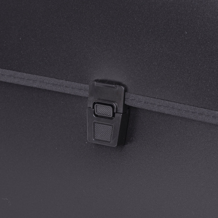 Папка-портфель пластиковая BRAUBERG ПРЕЗИДЕНТ А4 (390х260х40 мм), 3 отделения, черная, РОССИЯ, 226022 - Портфели пластиковые