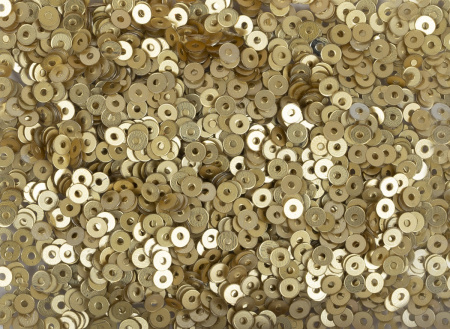 Пайетки "Zlatka" россыпью 3 мм, №12 бледно- золотой, 5 уп по 10 гр