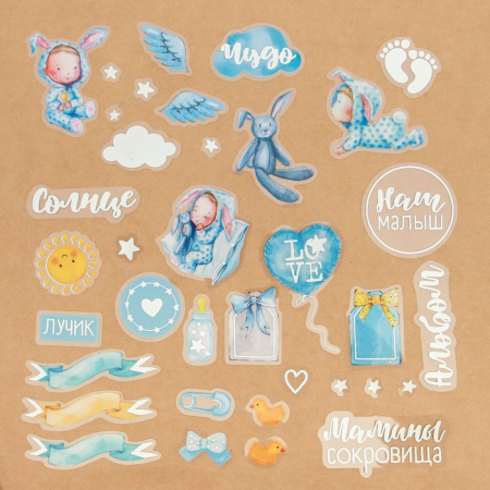 Набор ацетатных высечек с фольгированием "Сказки перед сном", размер упаковки 11*12 см