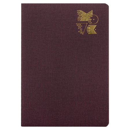 Тетрадь 48 л. в клетку обложка кожзам под рогожку, сшивка, A5 (147х210мм), БОРДОВЫЙ, BRAUBERG MOVE, 403844 - Тетради 40-48 листов