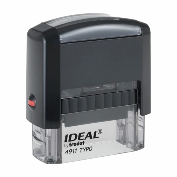 Штамп самонаборный 3-строчный, оттиск 38х14 мм, без рамки, TRODAT IDEAL 4911 P2, КАССА В КОМПЛЕКТЕ, 125426/168224 - Штампы прямоугольные самонаборные